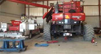 Workshop in Anderson Equipment Sales, Belleville, Ontario