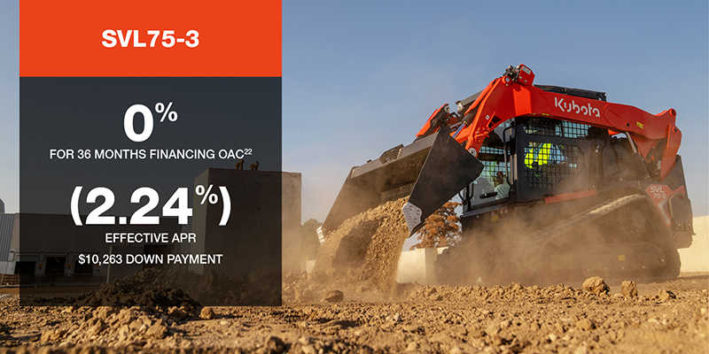 Kubota Canada Promotions Anderson Equipment Sales Belleville Ontario